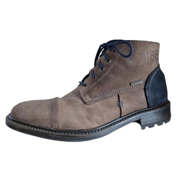 Josef Seibel Oscar 23 Ankle Boots Mens 43 Brown Leather Lace Up